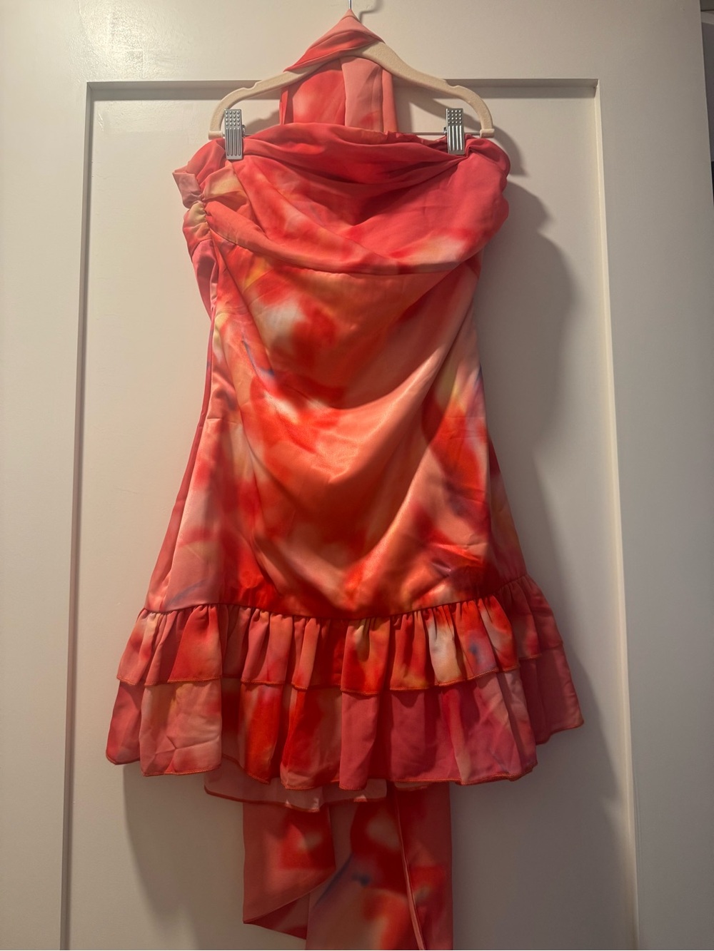 Peppermayo Manon Scarf Mini Dress in Sun Blushed Bloom